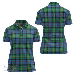 Scottish Bowie Ancient Clan Tartan Polo Shirt For Women, Women's Scottish Polo Shirt Scottish Plaid Tartan Plaid - ScotsTee - scotstee.com