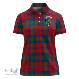 Scottish Byres (Byses) Clan Tartan Polo Shirt with Family Crest For Women, Women's Scottish Polo Shirt Scottish Plaid Tartan Plaid - ScotsTee - scotstee.com