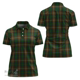 Scottish Chisholm Hunting Clan Tartan Polo Shirt For Women, Women's Scottish Polo Shirt Scottish Plaid Tartan Plaid - ScotsTee - scotstee.com
