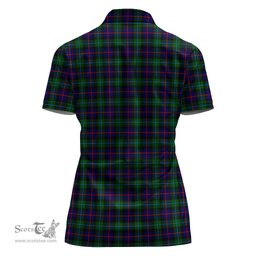 Scottish Campbell of Cawdor Modern Clan Tartan Polo Shirt with Family Crest For Women, Women's Scottish Polo Shirt Scottish Plaid Tartan Plaid - ScotsTee - scotstee.com