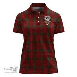 Scottish Carruthers Clan Tartan Polo Shirt with Family Crest For Women, Women's Scottish Polo Shirt Scottish Plaid Tartan Plaid - ScotsTee - scotstee.com