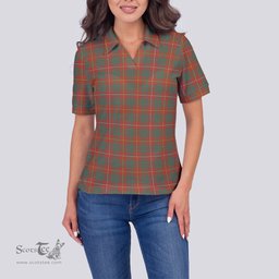 Scottish Bruce Ancient Clan Tartan Polo Shirt For Women, Women's Scottish Polo Shirt Scottish Plaid Tartan Plaid - ScotsTee - scotstee.com