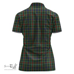 Scottish Bisset Clan Tartan Polo Shirt with Family Crest For Women, Women's Scottish Polo Shirt Scottish Plaid Tartan Plaid - ScotsTee - scotstee.com
