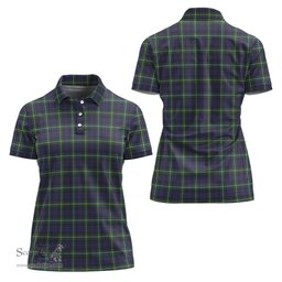 Scottish Campbell Argyll Modern Clan Tartan Polo Shirt For Women, Women's Scottish Polo Shirt Scottish Plaid Tartan Plaid - ScotsTee - scotstee.com