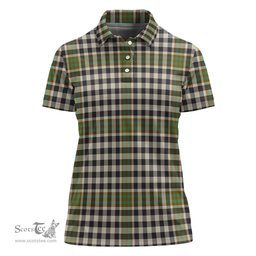 Scottish Burns Check Clan Tartan Polo Shirt For Women, Women's Scottish Polo Shirt Scottish Plaid Tartan Plaid - ScotsTee - scotstee.com