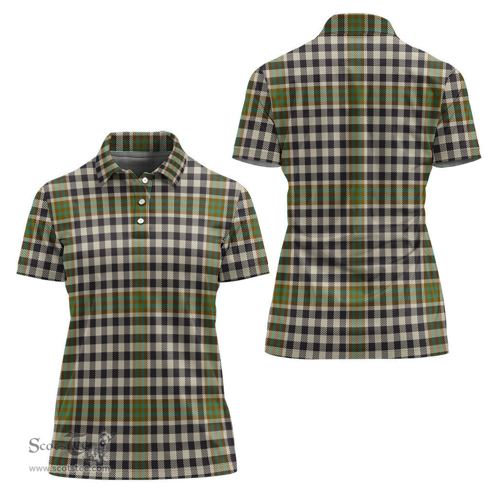 Scottish Burns Check Clan Tartan Polo Shirt For Women, Women's Scottish Polo Shirt Scottish Plaid Tartan Plaid - ScotsTee - scotstee.com