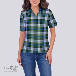 Scottish Campbell Dress Clan Tartan Polo Shirt For Women, Women's Scottish Polo Shirt Scottish Plaid Tartan Plaid - ScotsTee - scotstee.com