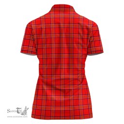 Scottish Burnett Modern Clan Tartan Polo Shirt with Family Crest For Women, Women's Scottish Polo Shirt Scottish Plaid Tartan Plaid - ScotsTee - scotstee.com