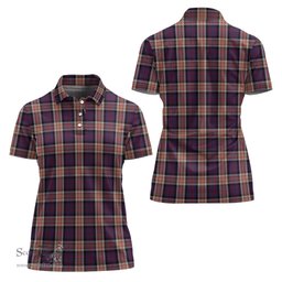Scottish Carnegie Clan Tartan Polo Shirt For Women, Women's Scottish Polo Shirt Scottish Plaid Tartan Plaid - ScotsTee - scotstee.com