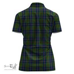 Scottish Cameron of Lochiel Hunting Clan Tartan Polo Shirt with Family Crest For Women, Women's Scottish Polo Shirt Scottish Plaid Tartan Plaid - ScotsTee - scotstee.com