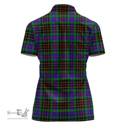 Scottish Brodie Hunting Modern Clan Tartan Polo Shirt with Family Crest For Women, Women's Scottish Polo Shirt Scottish Plaid Tartan Plaid - ScotsTee - scotstee.com