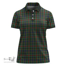 Scottish Bisset Clan Tartan Polo Shirt For Women, Women's Scottish Polo Shirt Scottish Plaid Tartan Plaid - ScotsTee - scotstee.com