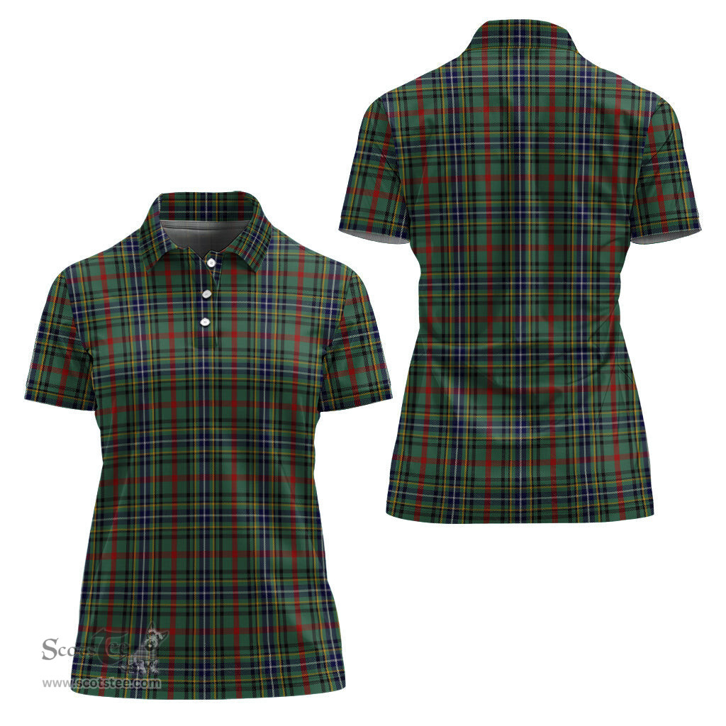 Scottish Bisset Clan Tartan Polo Shirt For Women, Women's Scottish Polo Shirt Scottish Plaid Tartan Plaid - ScotsTee - scotstee.com