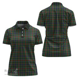 Scottish Bisset Clan Tartan Polo Shirt For Women, Women's Scottish Polo Shirt Scottish Plaid Tartan Plaid - ScotsTee - scotstee.com