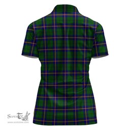 Scottish Carmichael Modern Clan Tartan Polo Shirt For Women, Women's Scottish Polo Shirt Scottish Plaid Tartan Plaid - ScotsTee - scotstee.com