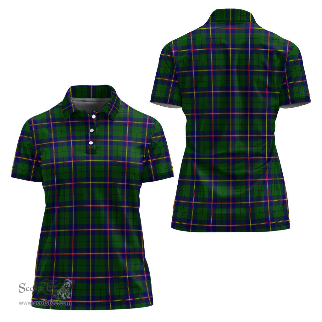 Scottish Carmichael Modern Clan Tartan Polo Shirt For Women, Women's Scottish Polo Shirt Scottish Plaid Tartan Plaid - ScotsTee - scotstee.com