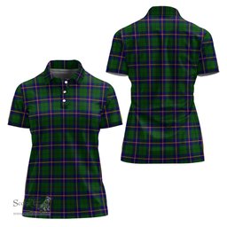 Scottish Carmichael Modern Clan Tartan Polo Shirt For Women, Women's Scottish Polo Shirt Scottish Plaid Tartan Plaid - ScotsTee - scotstee.com