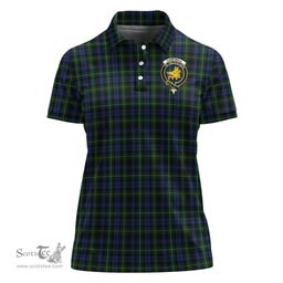 Scottish Campbell of Argyll #01 Clan Tartan Polo Shirt with Family Crest For Women, Women's Scottish Polo Shirt Scottish Plaid Tartan Plaid - ScotsTee - scotstee.com
