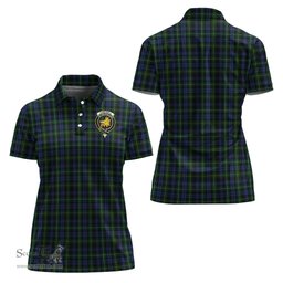 Scottish Campbell of Argyll #01 Clan Tartan Polo Shirt with Family Crest For Women, Women's Scottish Polo Shirt Scottish Plaid Tartan Plaid - ScotsTee - scotstee.com
