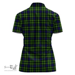 Scottish Campbell of Breadalbane Modern Clan Tartan Polo Shirt with Family Crest For Women, Women's Scottish Polo Shirt Scottish Plaid Tartan Plaid - ScotsTee - scotstee.com