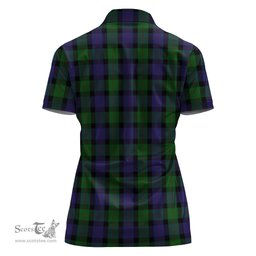 Scottish Blair Clan Tartan Polo Shirt with Family Crest For Women, Women's Scottish Polo Shirt Scottish Plaid Tartan Plaid - ScotsTee - scotstee.com