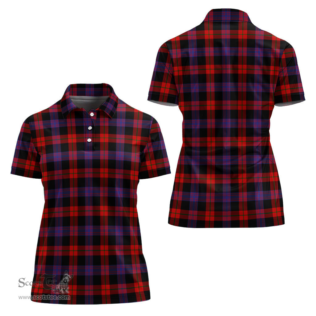 Scottish Broun Modern Clan Tartan Polo Shirt For Women, Women's Scottish Polo Shirt Scottish Plaid Tartan Plaid - ScotsTee - scotstee.com