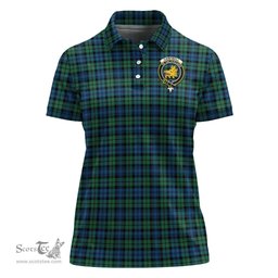 Scottish Campbell Ancient 02 Clan Tartan Polo Shirt with Family Crest For Women, Women's Scottish Polo Shirt Scottish Plaid Tartan Plaid - ScotsTee - scotstee.com