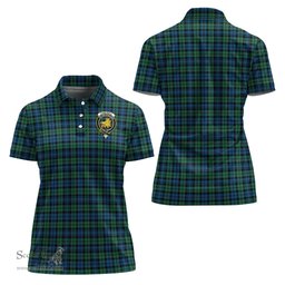 Scottish Campbell Ancient 02 Clan Tartan Polo Shirt with Family Crest For Women, Women's Scottish Polo Shirt Scottish Plaid Tartan Plaid - ScotsTee - scotstee.com