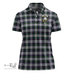 Scottish Campbell of Cawdor Dress Clan Tartan Polo Shirt with Family Crest For Women, Women's Scottish Polo Shirt Scottish Plaid Tartan Plaid - ScotsTee - scotstee.com