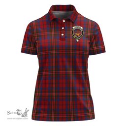 Scottish Cameron of Locheil Clan Tartan Polo Shirt with Family Crest For Women, Women's Scottish Polo Shirt Scottish Plaid Tartan Plaid - ScotsTee - scotstee.com