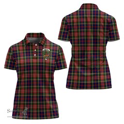 Scottish Christie Clan Tartan Polo Shirt with Family Crest For Women, Women's Scottish Polo Shirt Scottish Plaid Tartan Plaid - ScotsTee - scotstee.com
