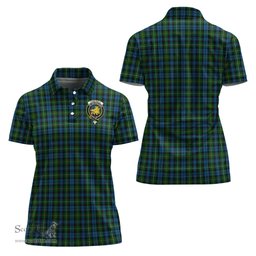 Scottish Campbell of Argyll #02 Clan Tartan Polo Shirt with Family Crest For Women, Women's Scottish Polo Shirt Scottish Plaid Tartan Plaid - ScotsTee - scotstee.com