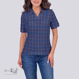 Scottish Cian Clan Tartan Polo Shirt For Women, Women's Scottish Polo Shirt Scottish Plaid Tartan Plaid - ScotsTee - scotstee.com