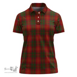 Scottish Burns Clan Tartan Polo Shirt For Women, Women's Scottish Polo Shirt Scottish Plaid Tartan Plaid - ScotsTee - scotstee.com