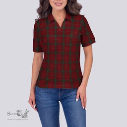 Scottish Carruthers Clan Tartan Polo Shirt For Women, Women's Scottish Polo Shirt Scottish Plaid Tartan Plaid - ScotsTee - scotstee.com