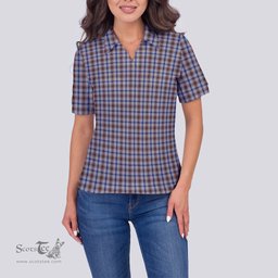 Scottish Boswell Clan Tartan Polo Shirt For Women, Women's Scottish Polo Shirt Scottish Plaid Tartan Plaid - ScotsTee - scotstee.com