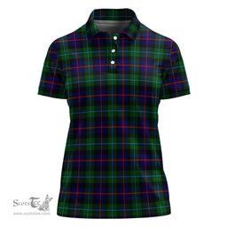 Scottish Calder Modern Clan Tartan Polo Shirt For Women, Women's Scottish Polo Shirt Scottish Plaid Tartan Plaid - ScotsTee - scotstee.com