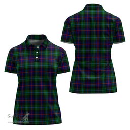 Scottish Calder Modern Clan Tartan Polo Shirt For Women, Women's Scottish Polo Shirt Scottish Plaid Tartan Plaid - ScotsTee - scotstee.com