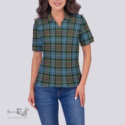 Scottish Cathcart Clan Tartan Polo Shirt For Women, Women's Scottish Polo Shirt Scottish Plaid Tartan Plaid - ScotsTee - scotstee.com