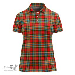 Scottish Chattan Clan Tartan Polo Shirt For Women, Women's Scottish Polo Shirt Scottish Plaid Tartan Plaid - ScotsTee - scotstee.com