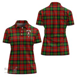 Scottish Boyd Modern Clan Tartan Polo Shirt with Family Crest For Women, Women's Scottish Polo Shirt Scottish Plaid Tartan Plaid - ScotsTee - scotstee.com