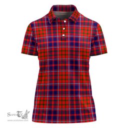 Scottish Cameron of Lochiel Modern Clan Tartan Polo Shirt For Women, Women's Scottish Polo Shirt Scottish Plaid Tartan Plaid - ScotsTee - scotstee.com