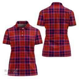 Scottish Cameron of Lochiel Modern Clan Tartan Polo Shirt For Women, Women's Scottish Polo Shirt Scottish Plaid Tartan Plaid - ScotsTee - scotstee.com