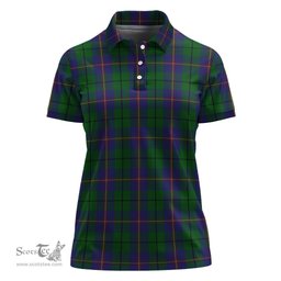 Scottish Carmichael Clan Tartan Polo Shirt For Women, Women's Scottish Polo Shirt Scottish Plaid Tartan Plaid - ScotsTee - scotstee.com