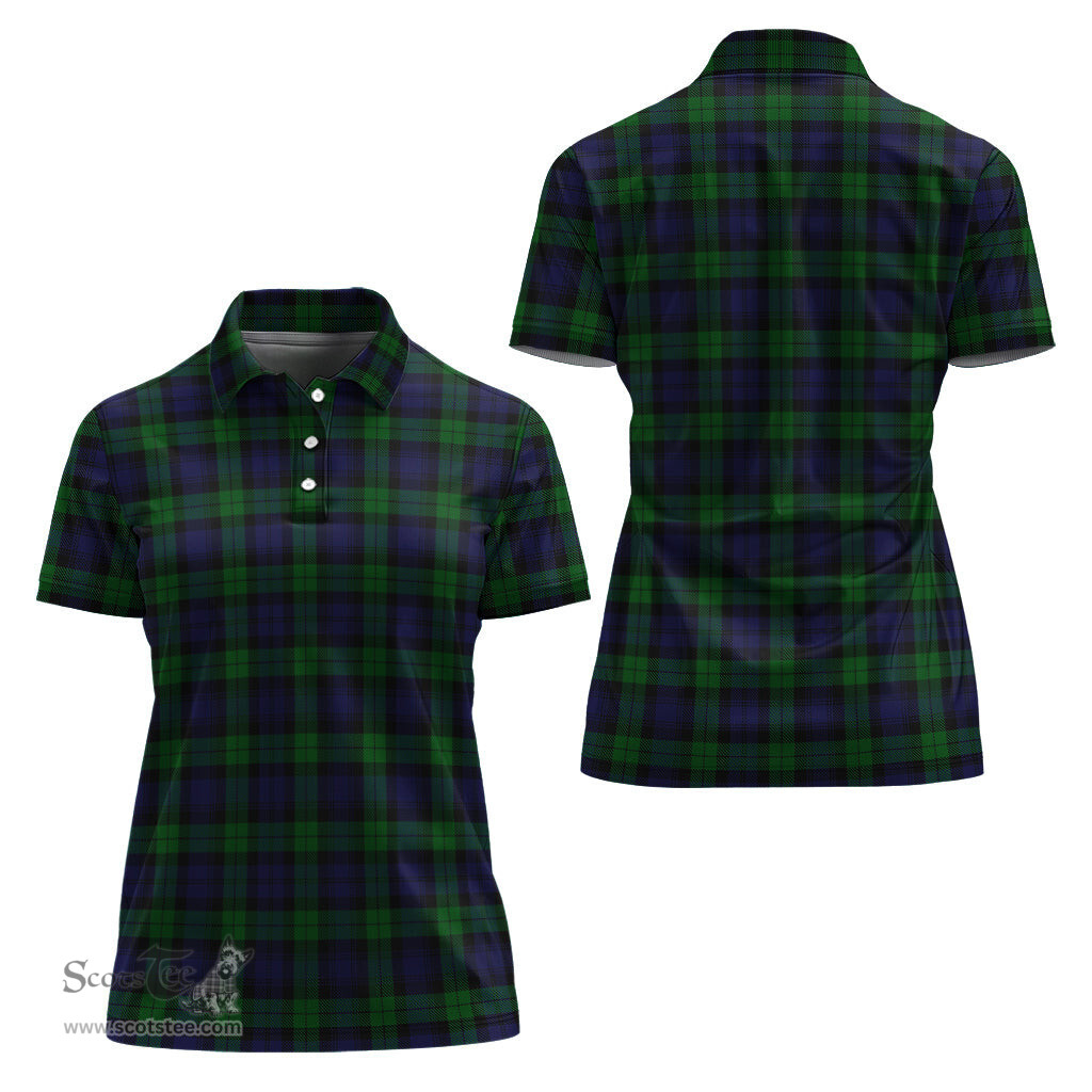 Scottish Black Watch Clan Tartan Polo Shirt For Women, Women's Scottish Polo Shirt Scottish Plaid Tartan Plaid - ScotsTee - scotstee.com