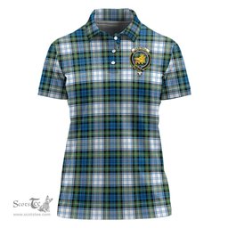 Scottish Campbell Dress Ancient Clan Tartan Polo Shirt with Family Crest For Women, Women's Scottish Polo Shirt Scottish Plaid Tartan Plaid - ScotsTee - scotstee.com