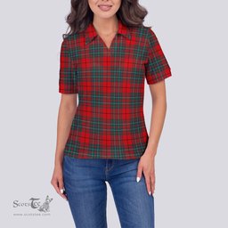 Scottish Cheyne Clan Tartan Polo Shirt For Women, Women's Scottish Polo Shirt Scottish Plaid Tartan Plaid - ScotsTee - scotstee.com