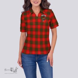 Scottish Cameron Modern Clan Tartan Polo Shirt with Family Crest For Women, Women's Scottish Polo Shirt Scottish Plaid Tartan Plaid - ScotsTee - scotstee.com