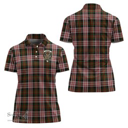 Scottish Carnegie Dress Clan Tartan Polo Shirt with Family Crest For Women, Women's Scottish Polo Shirt Scottish Plaid Tartan Plaid - ScotsTee - scotstee.com