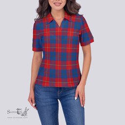 Scottish Blane Clan Tartan Polo Shirt For Women, Women's Scottish Polo Shirt Scottish Plaid Tartan Plaid - ScotsTee - scotstee.com
